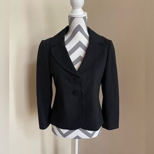 Ann Taylor Blazer - Suit Jacket - Pleated Back - Stretch - Size: 4 - Black